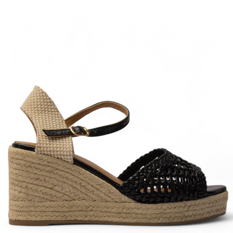 Europeon Union Women Black Magdool Wedges #3925