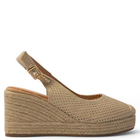 Europeon Union Women Beige Cloth Wedges #3926
