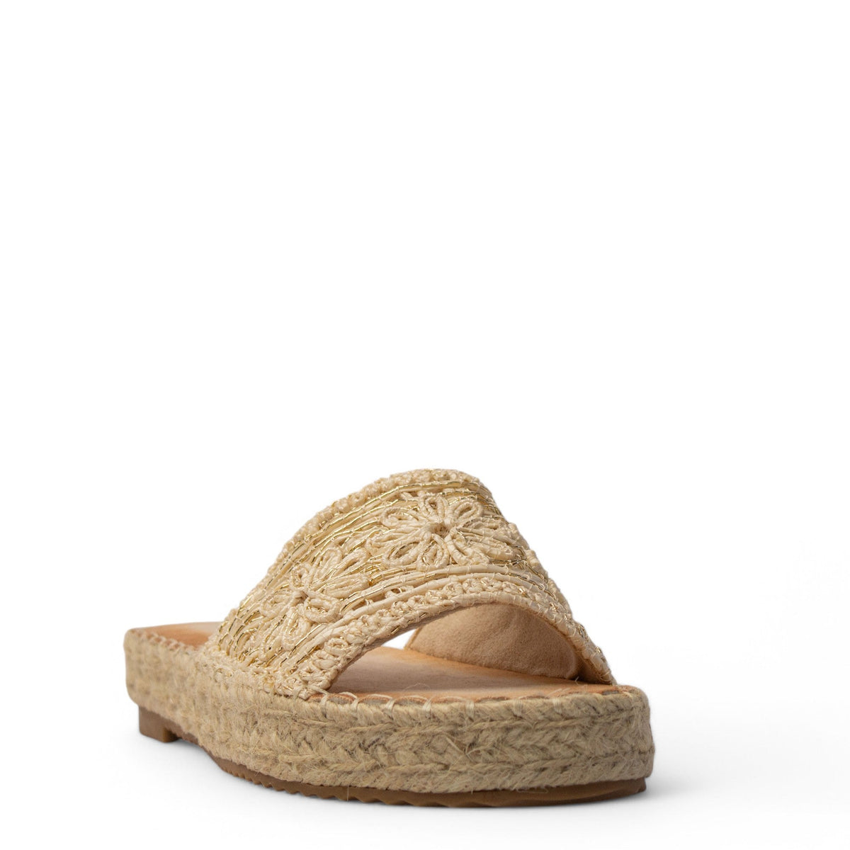 Europeon Union Women Beige Cloth Slipper #3934
