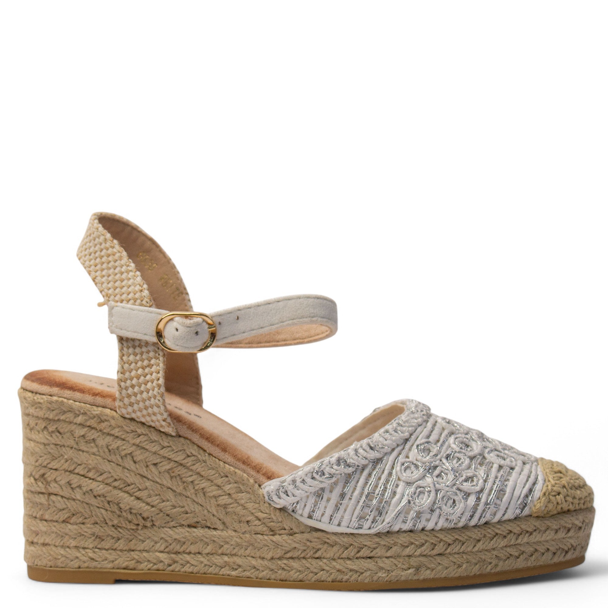 Europeon Union Women White Magdool Wedges #3936