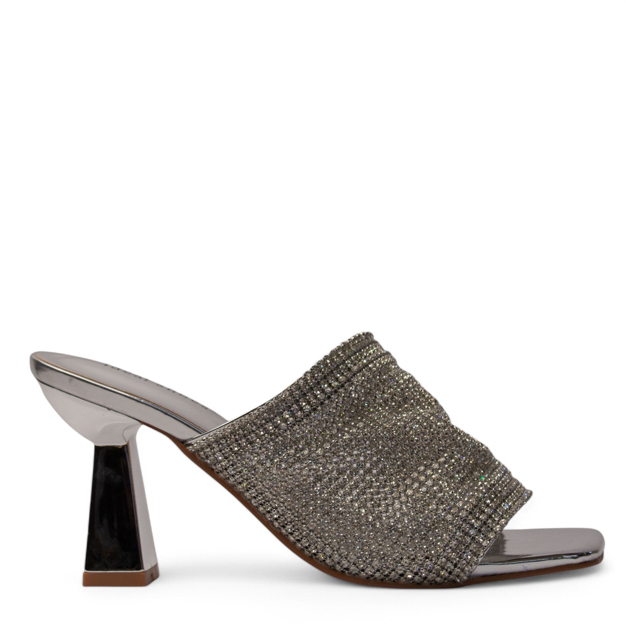 Europeon Union Women Silver Glitter Heels #3943