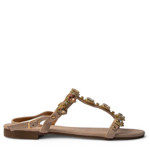 Europeon Union Women Beige Chamois Sandal #3947