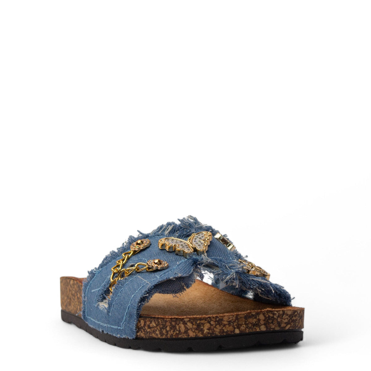 Europeon Union Women Blue Cloth Slipper #3956