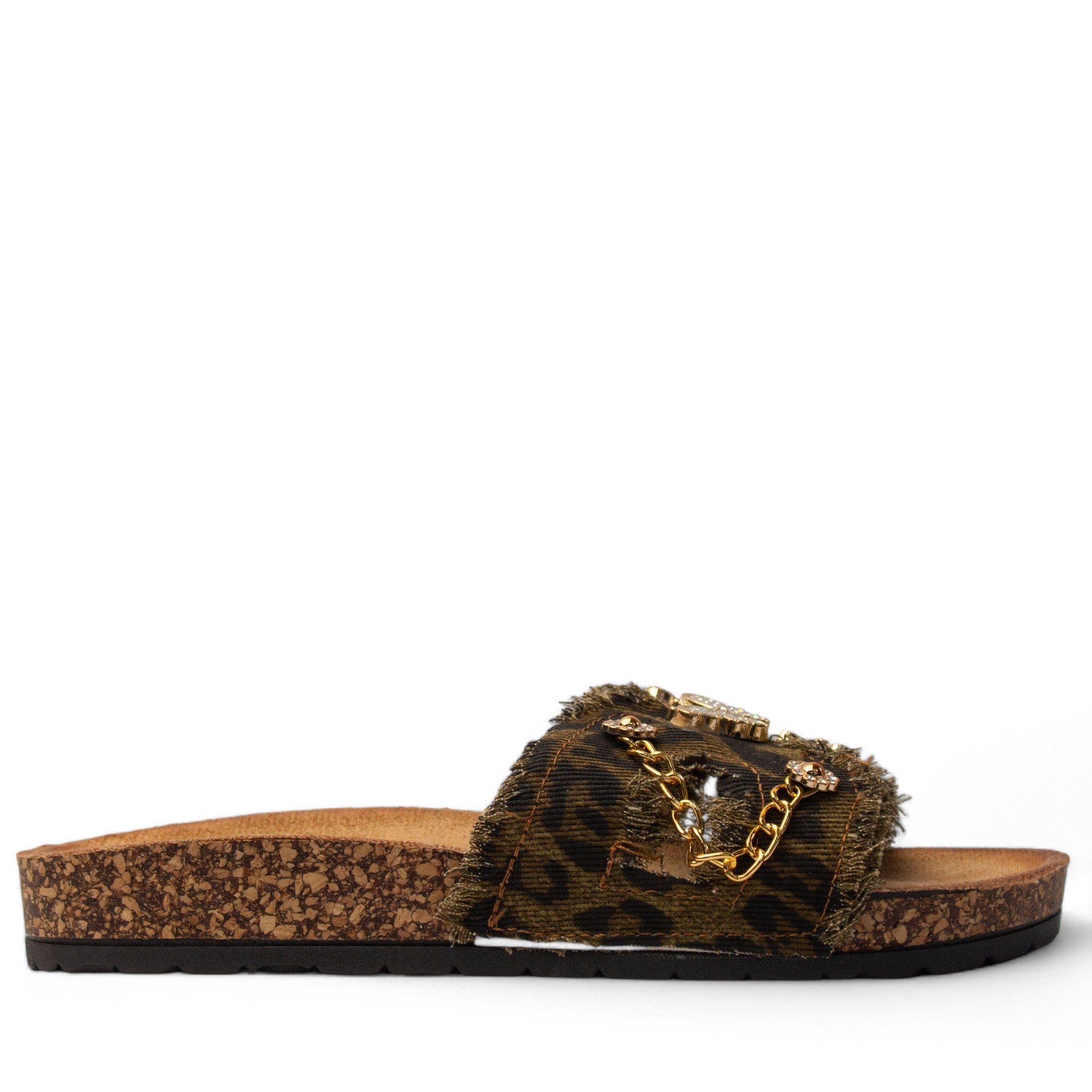 Europeon Union Women Kaki Cloth Slipper #3957