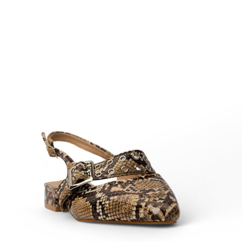 Europeon Union Women Brown Leather Mules #3960
