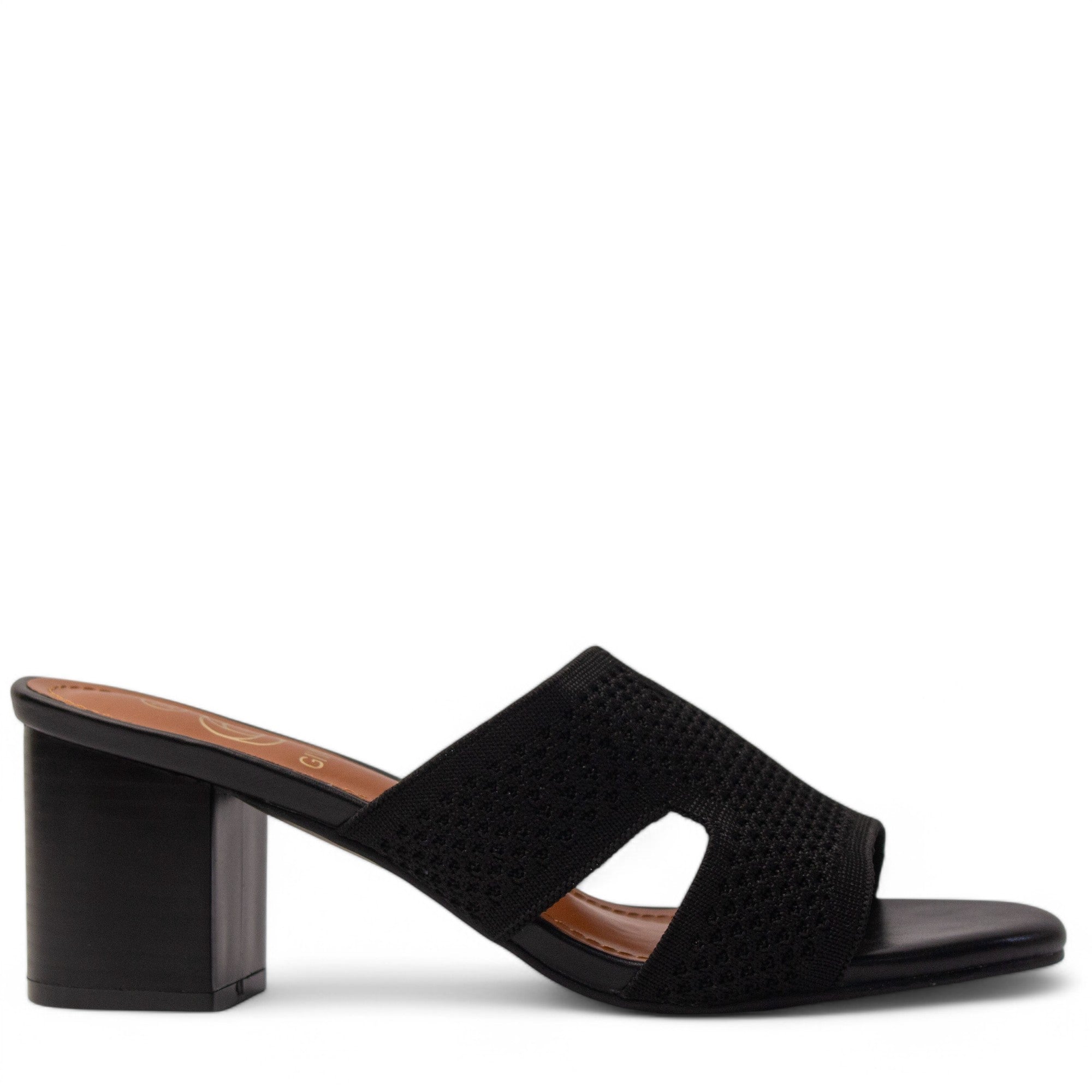 Europeon Union Women Black Cloth Heels #3971