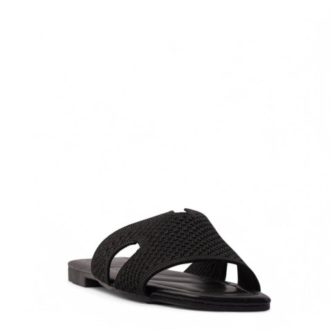 Europeon Union Women Black Cloth Slipper #3998