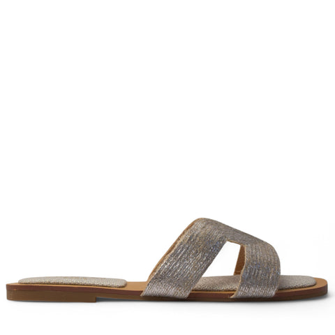 Europeon Union Women Silver Khesh Slipper #4018