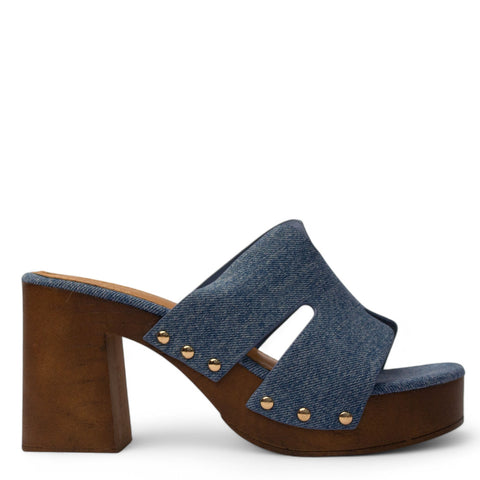 Europeon Union Women Blue Jeans Wedges #4030