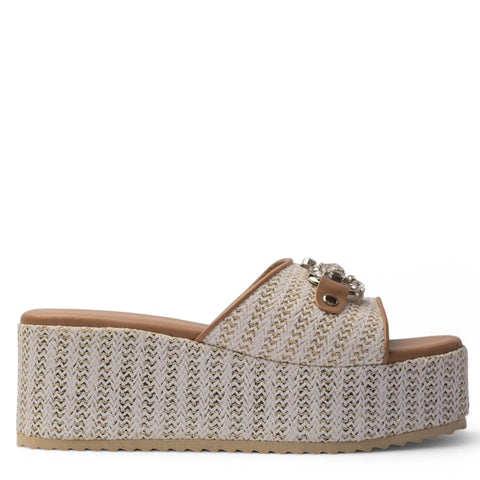 Europeon Union Women White Magdool Wedges #4066