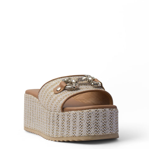 Europeon Union Women White Magdool Wedges #4066