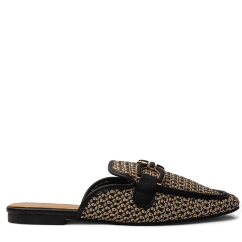 Europeon Union Women Black Magdool Mules #4071