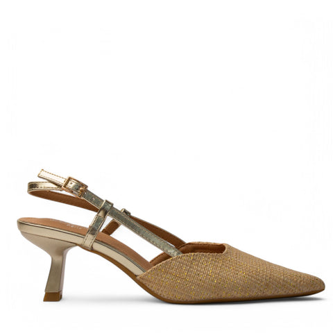 Europeon Union Women Gold Magdool Heels #4098