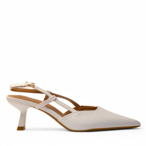 Europeon Union Women White Magdool Heels #4099