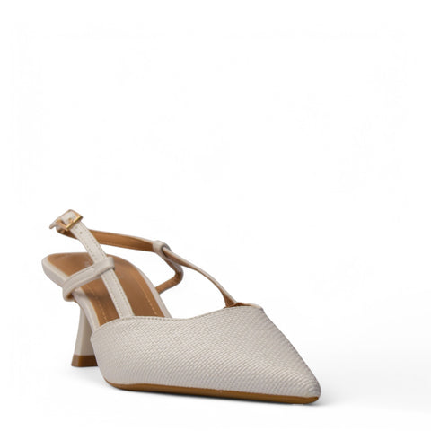 Europeon Union Women White Magdool Heels #4099