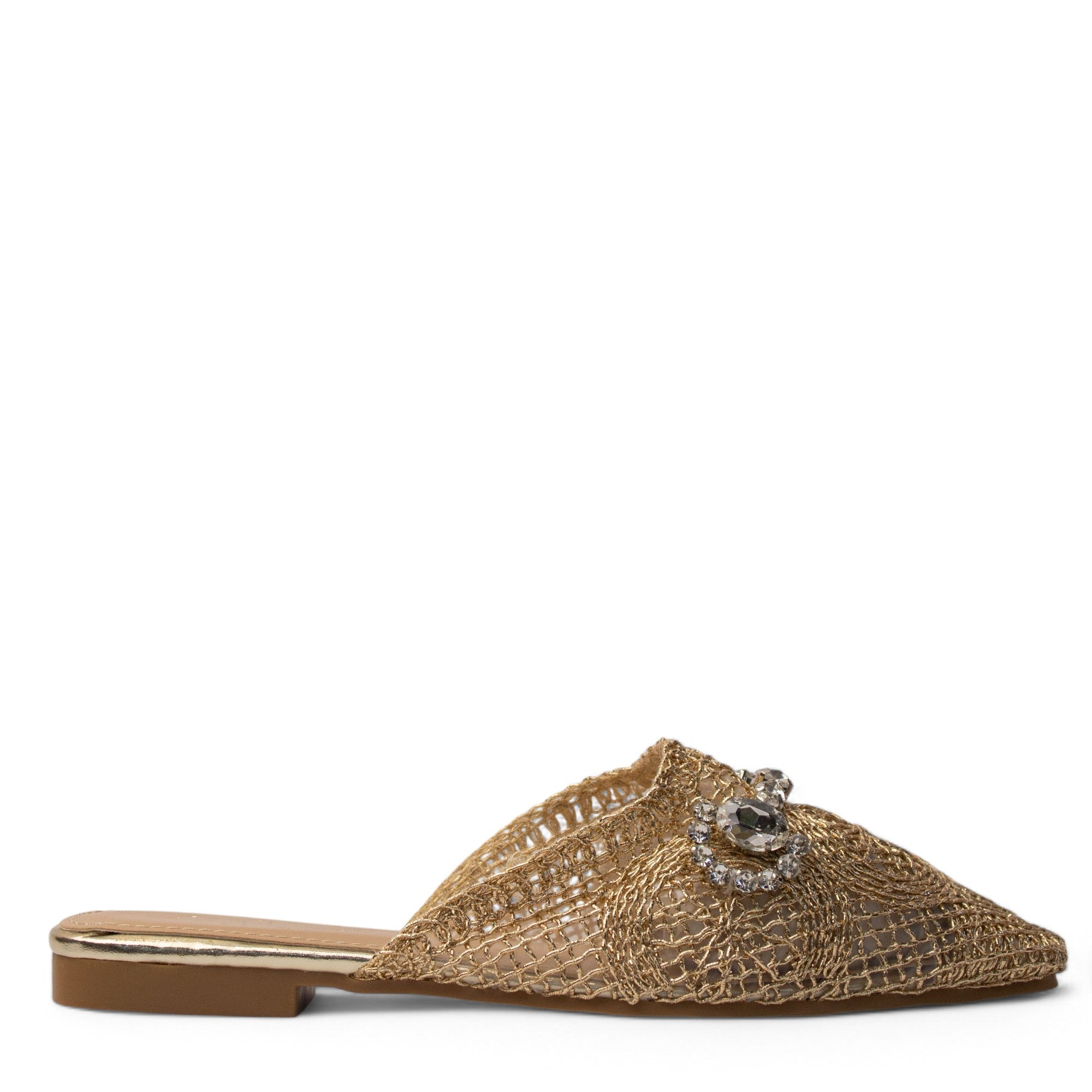 Europeon Union Women Silver Satin Mules #4105