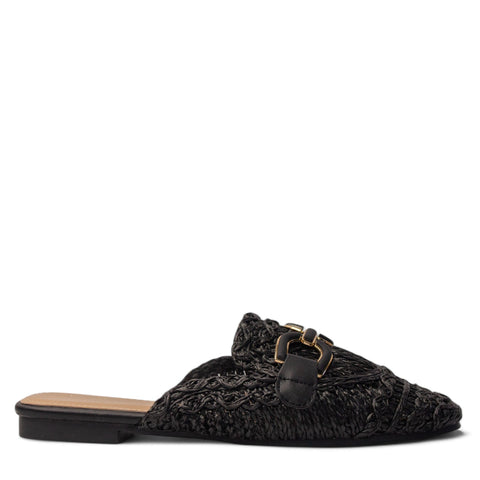 Europeon Union Women Black Magdool Mules #4106
