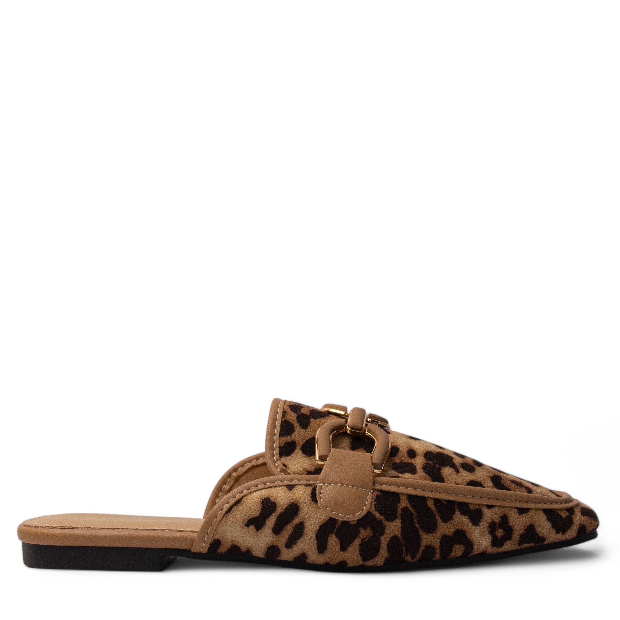 Europeon Union Women Leopard Chamois Mules #4109