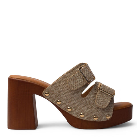 Europeon Union Women Beige Magdool Wedges #4115