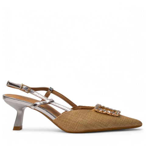 Europeon Union Women Silver Magdool Heels #4138