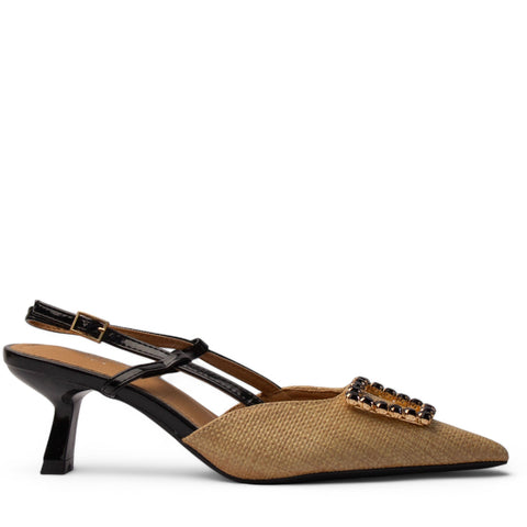 Europeon Union Women Black Magdool Heels #4139