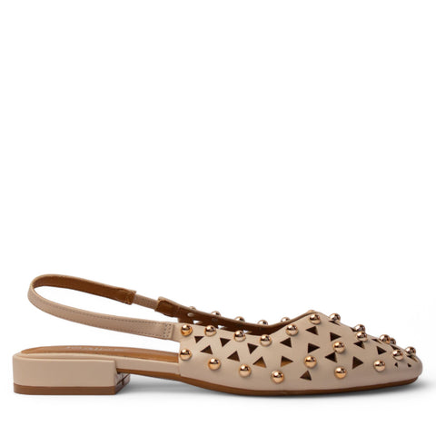 Europeon Union Women Beige Leather Sandal #4143