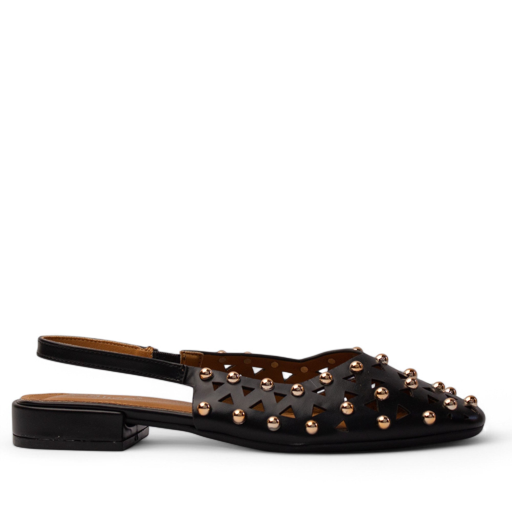 Europeon Union Women Black Leather Sandal #4144