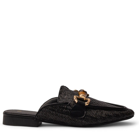 Europeon Union Women Black Magdool Mules #4158