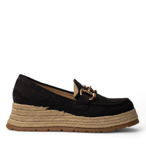 Europeon Union Women Black Chamois Shoe #4159