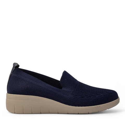 Europeon Union Women Navy Cloth Shoe #4162