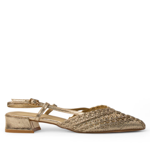 Europeon Union Women Gold Magdool Sandal #4172