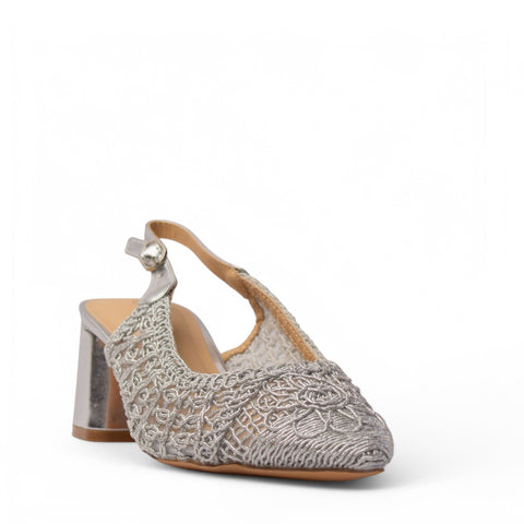 Europeon Union Women Silver Magdool Sandal #4173