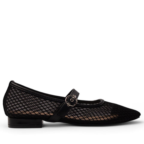 Europeon Union Women Black Satin Shoe #4178