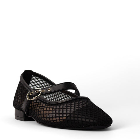Europeon Union Women Black Satin Shoe #4178