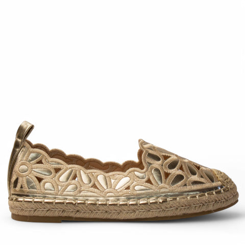 Europeon Union Women Gold Leather Shoe #4182