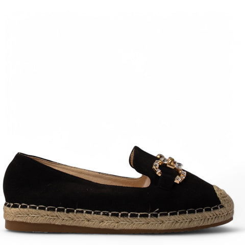 Europeon Union Women Black Chamois Shoe #4184