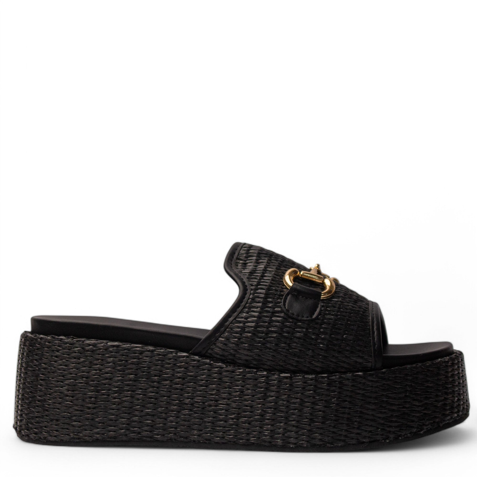 Europeon Union Women Black Magdool Wedges #4195