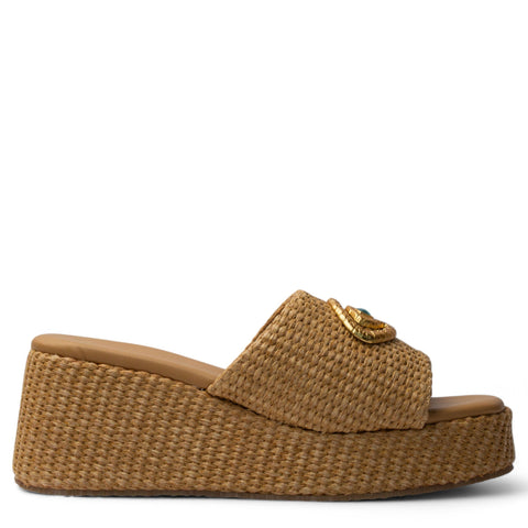 Europeon Union Women Beige Magdool Wedges #4196