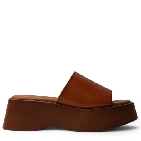 Europeon Union Women Camel Leather Wedges #4199