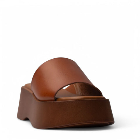 Europeon Union Women Camel Leather Wedges #4199
