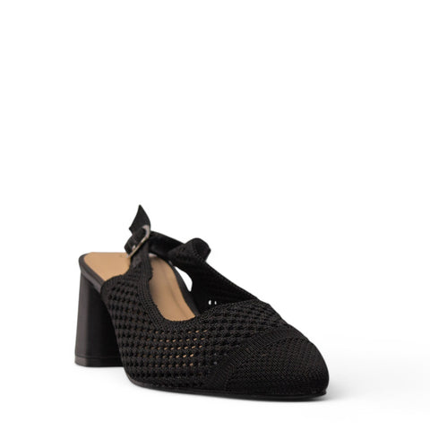 Europeon Union Women Black Cloth Sandal #4200