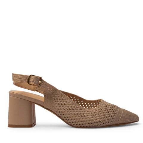 Europeon Union Women Beige Cloth Sandal #4201
