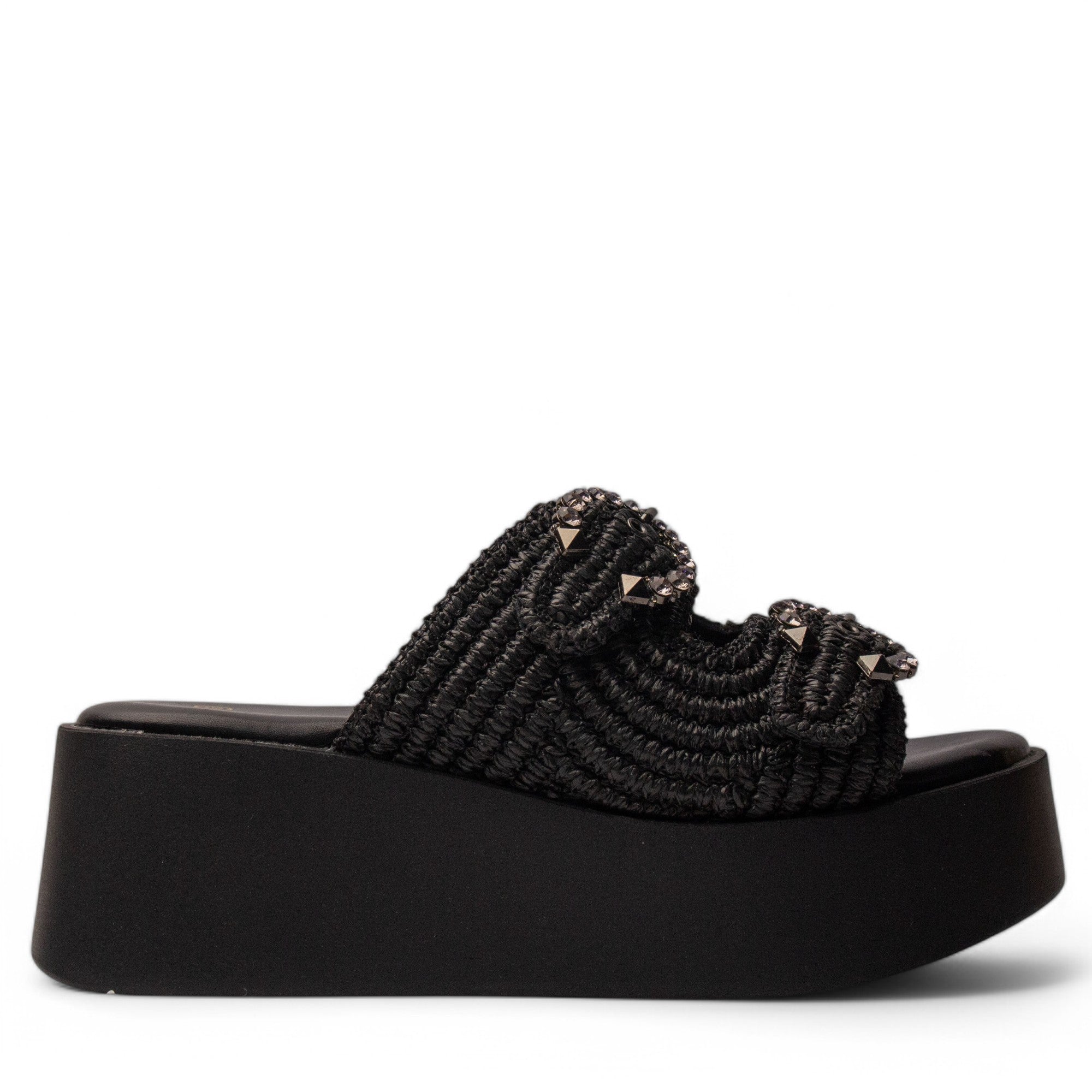 Europeon Union Women Black Magdool Wedges #4213