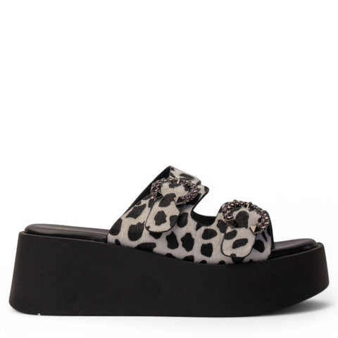 Europeon Union Women Leopard Chamois Wedges #4215