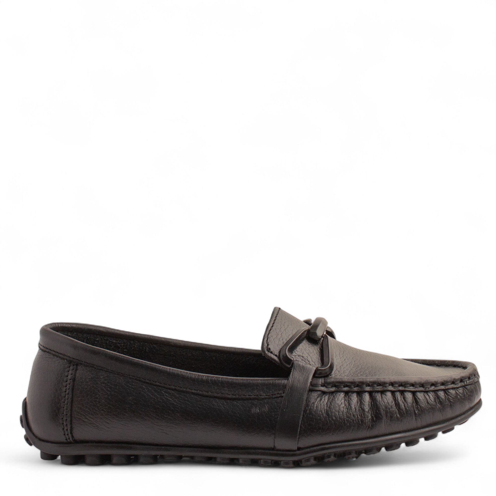 Women Black Leather Espadrilles #4307