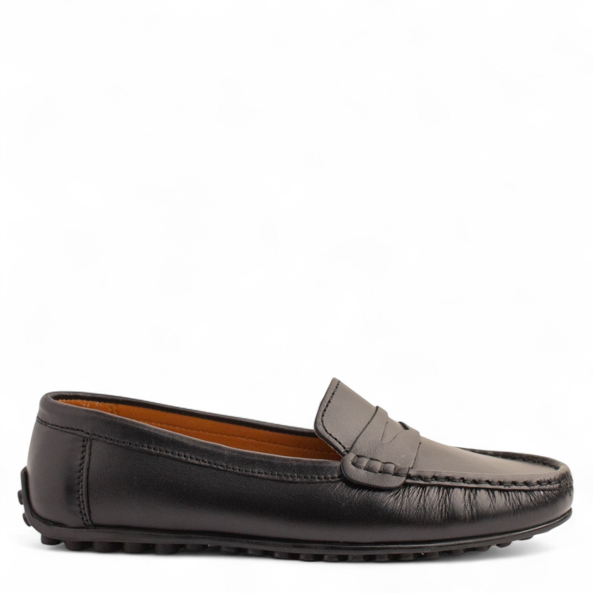 Women Black Leather Espadrilles #4317