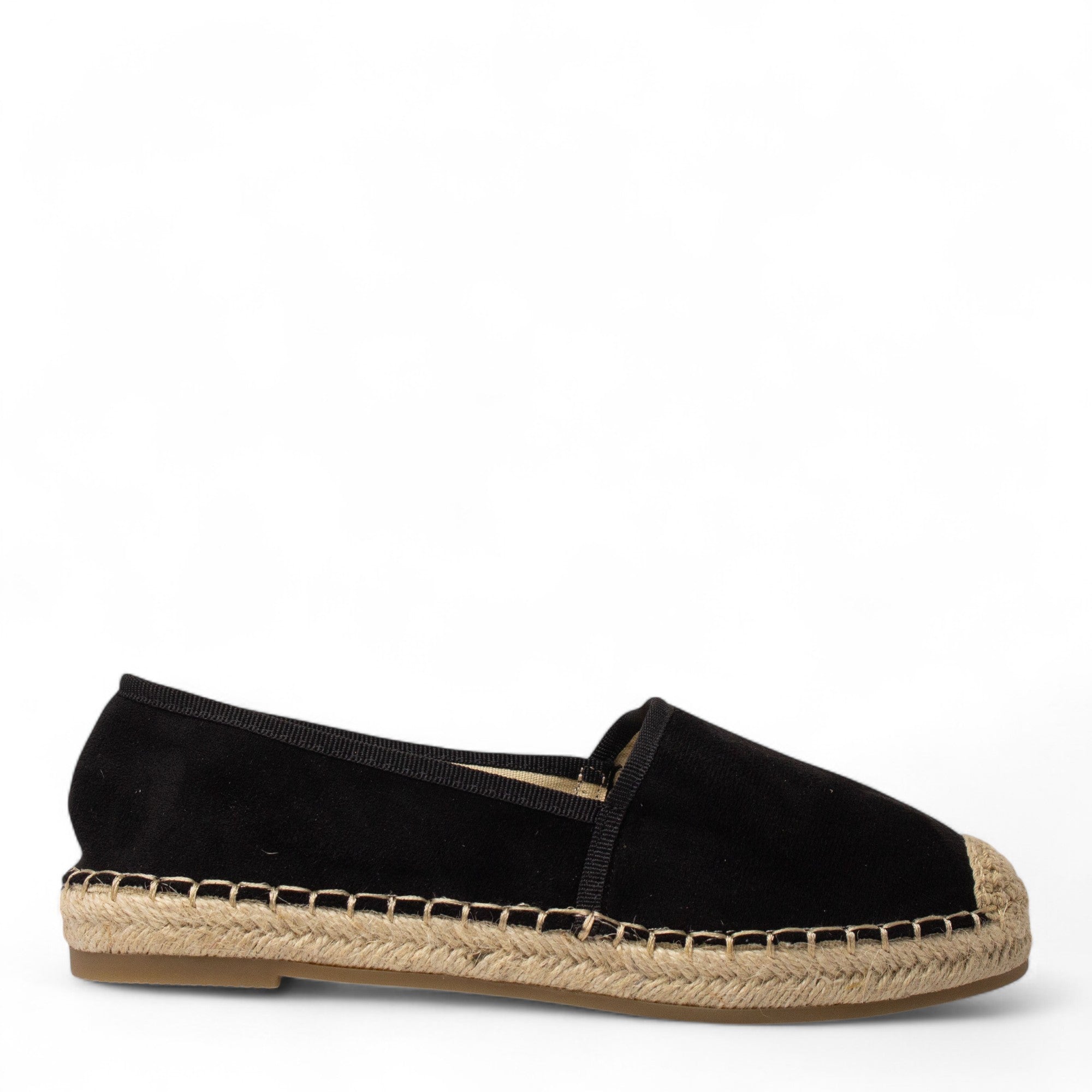 Europeon Union Women Black Chamois Espadrilles #4333