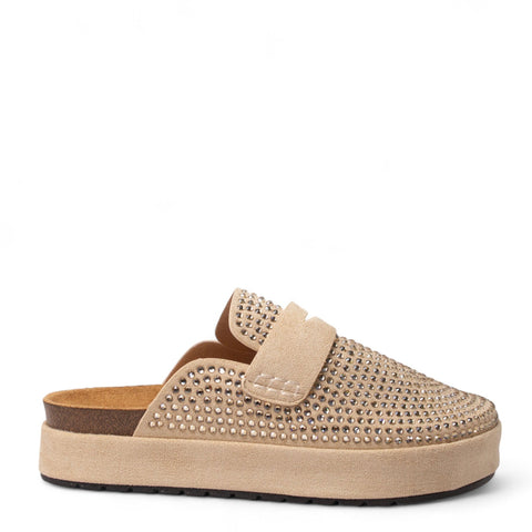 Europeon Union Women Beige Chamois Mules #4342