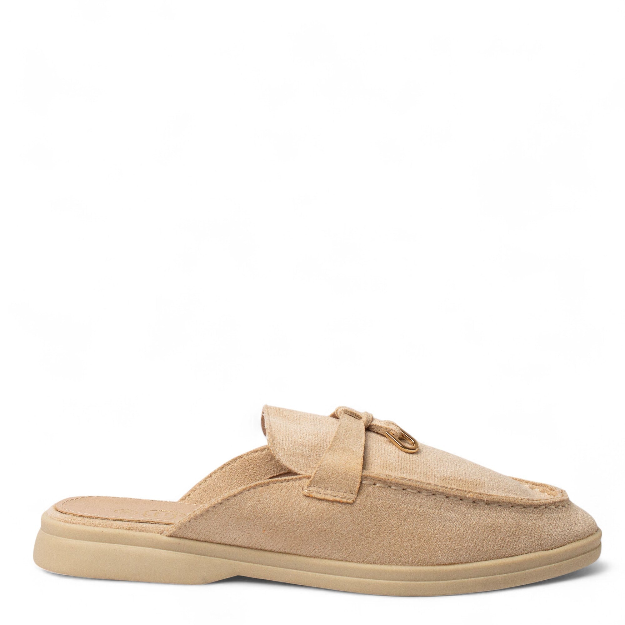 Europeon Union Women Beige Chamois Mules #4344