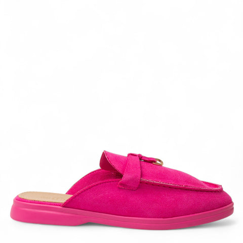 Europeon Union Women Fuchia Chamois Mules #4348